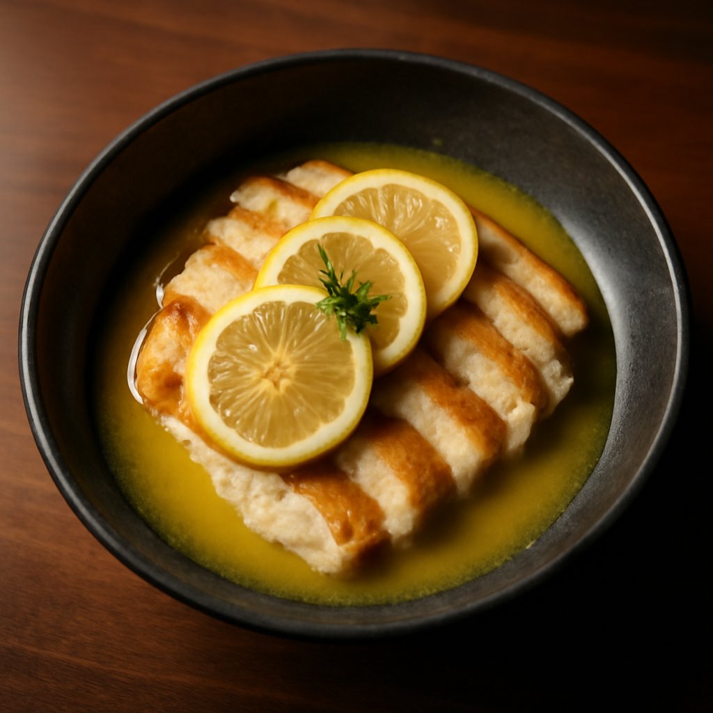 Chicken Slices with Lemon Sauce