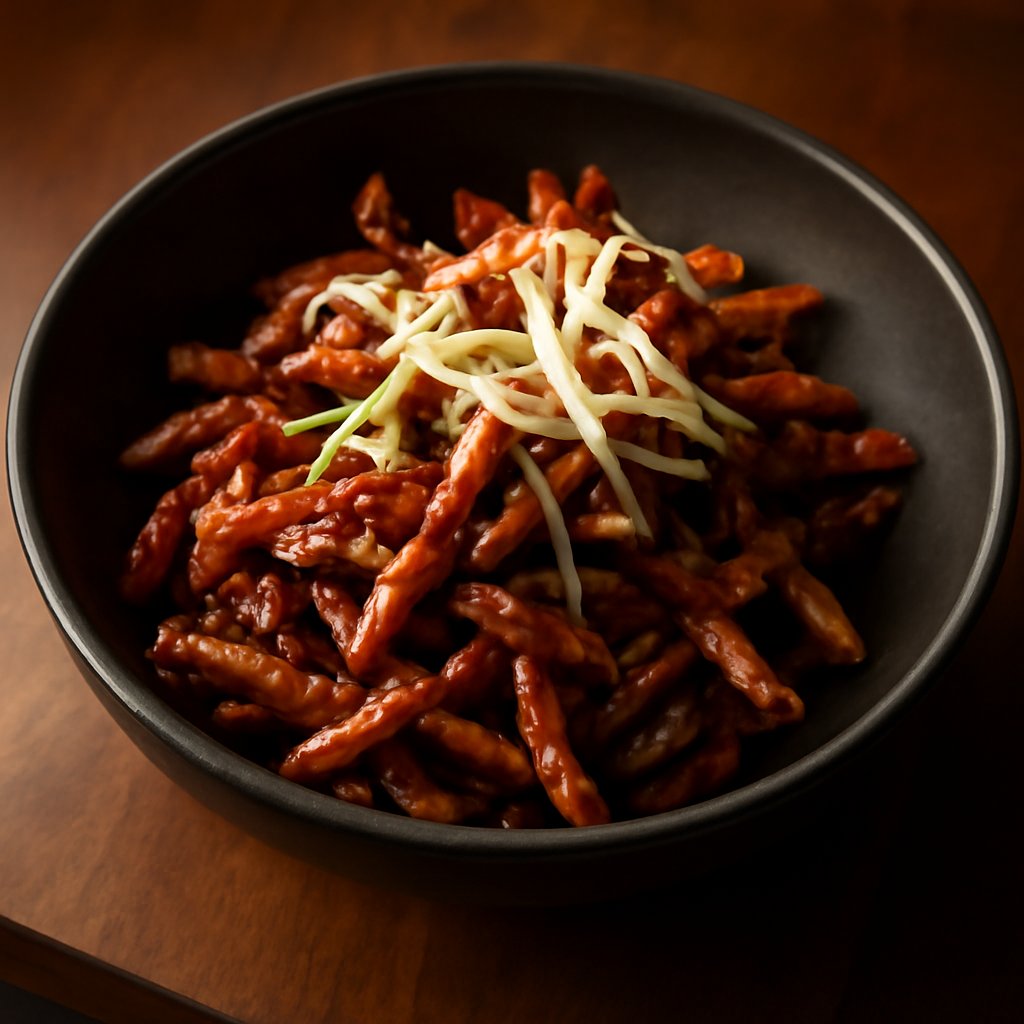 Crispy Chicken Slivers Peking Style