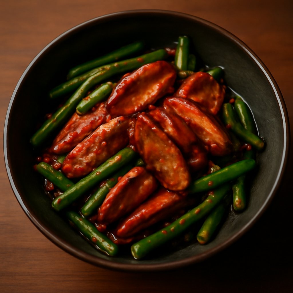 Szechuan Iberico Pork with Green Beans