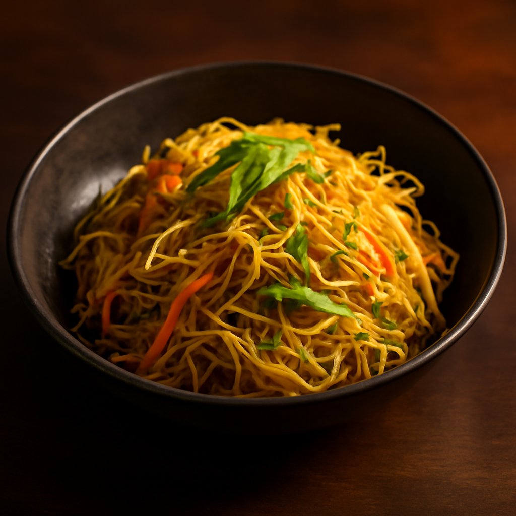 Singapore Style Vegetarian Vermicelli Noodles