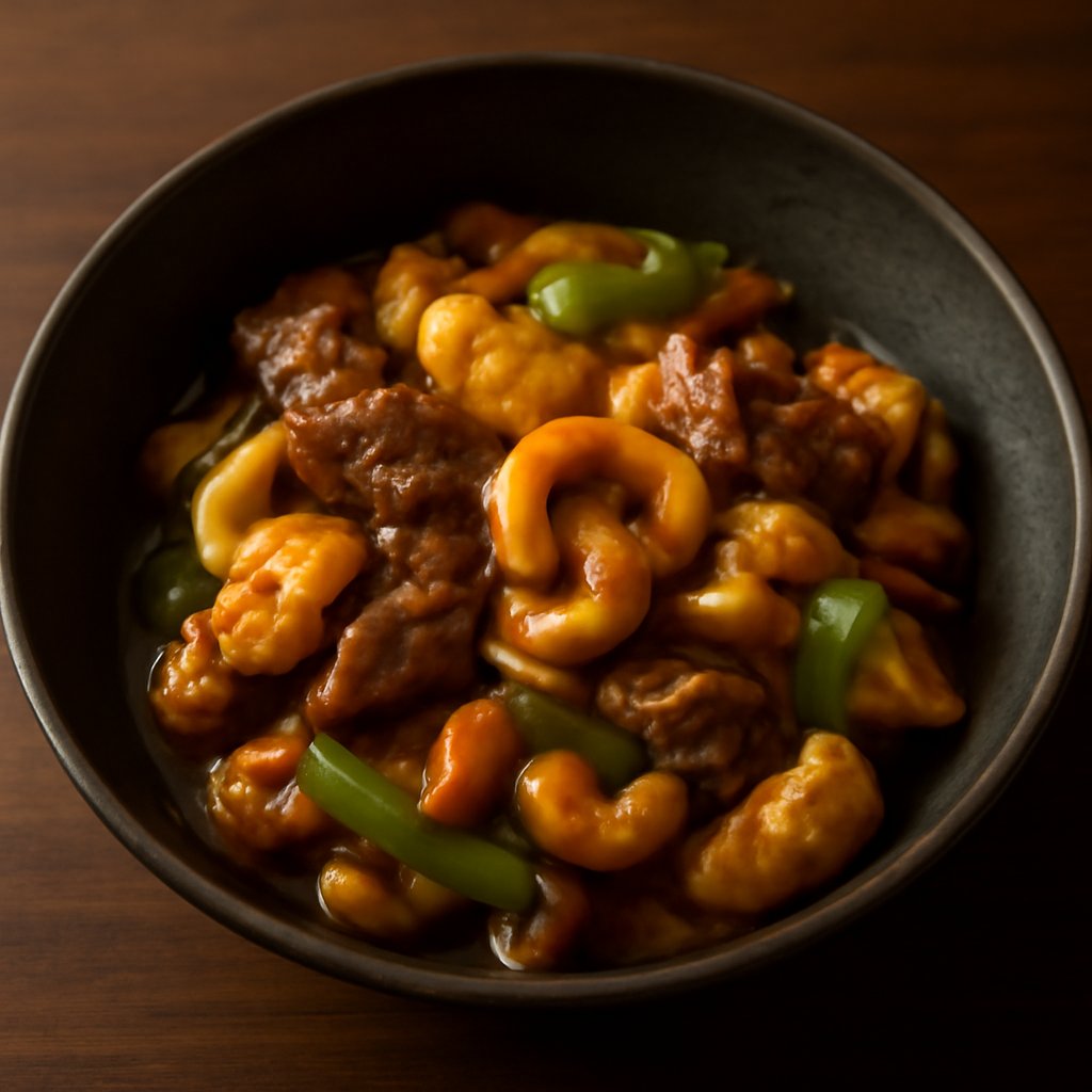 Chicken with Yellow Bean Sauce and Cashew Nuts