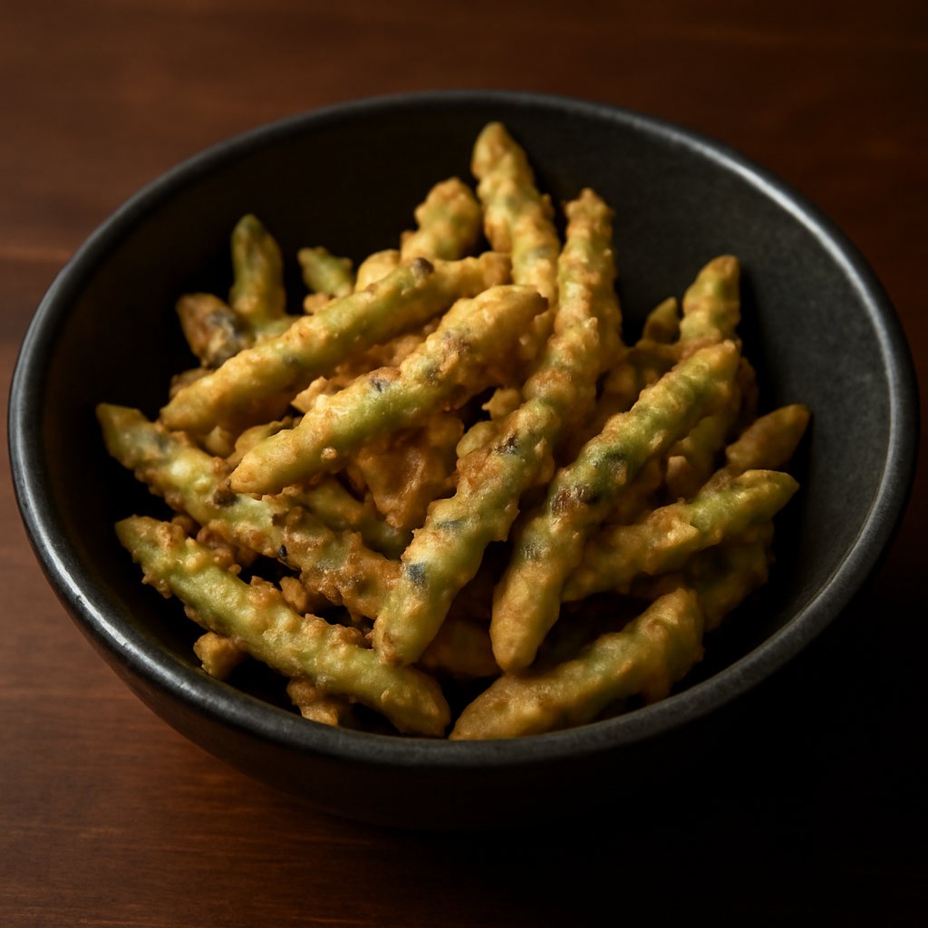 Tempura String Beans with Szechuan Peppercorn Salt