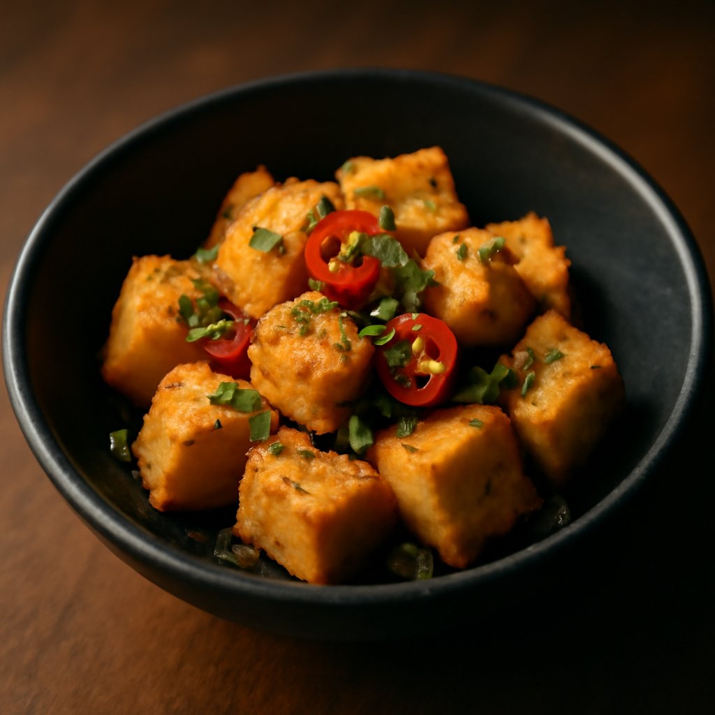 Tofu Cubes with Szechuan Peppercorn Salt
