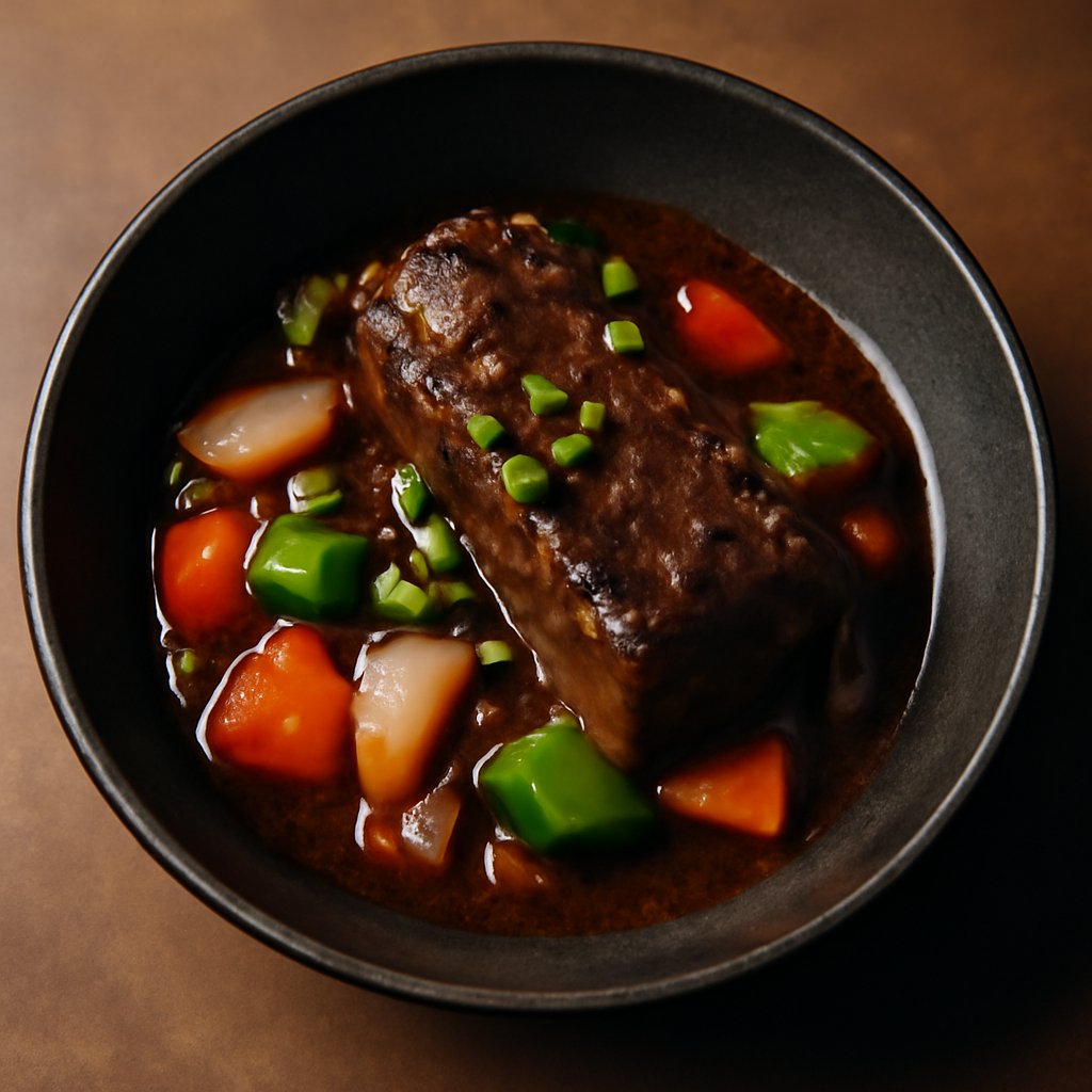 Braised Beef Short Rib with Black Pepper Sauce