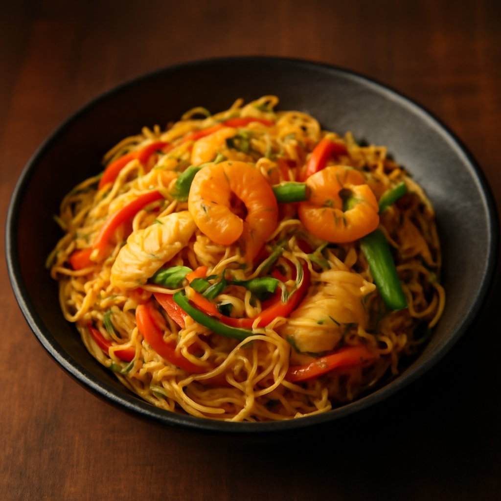 Singapore Style Seafood Vermicelli Noodles