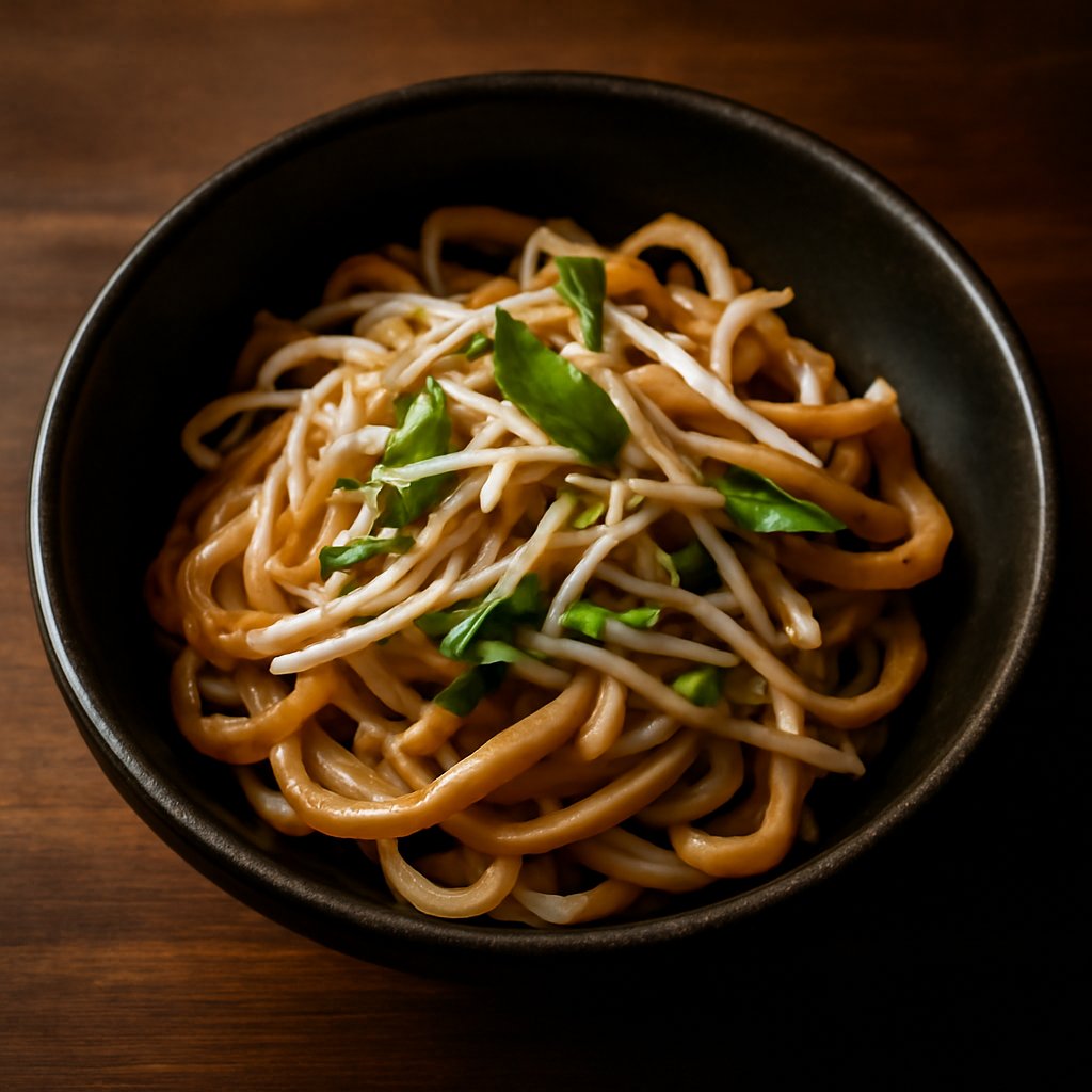 Udon Noodles with Bean Sprouts