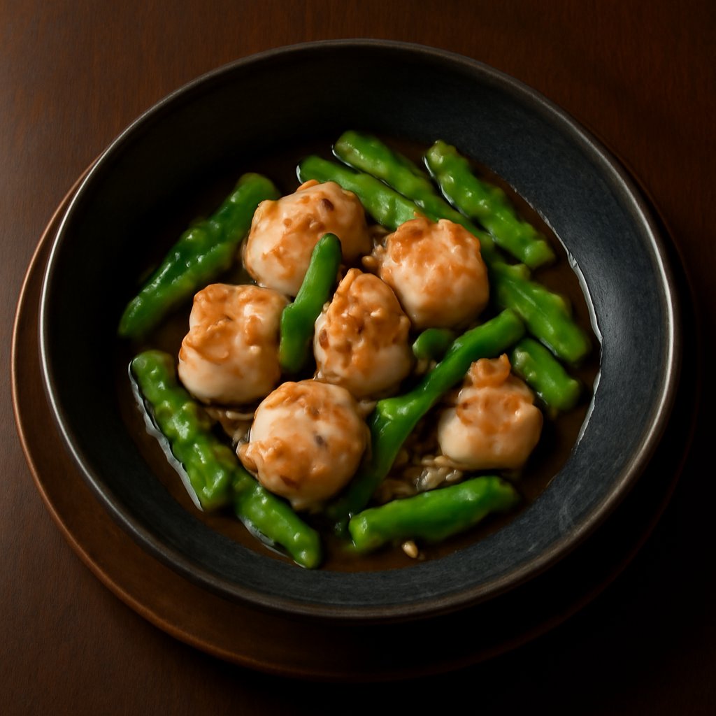 Scallops with Asparagus and Garlic